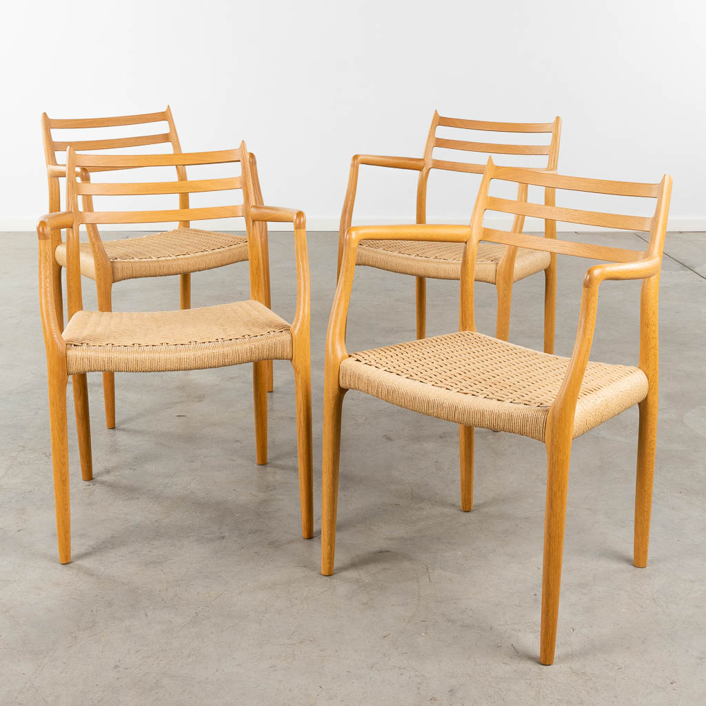 Niels Otto MOLLER (1920-1982) 'Model 62' 4 stoelen. (D:52 x W:55 x H:82 cm)