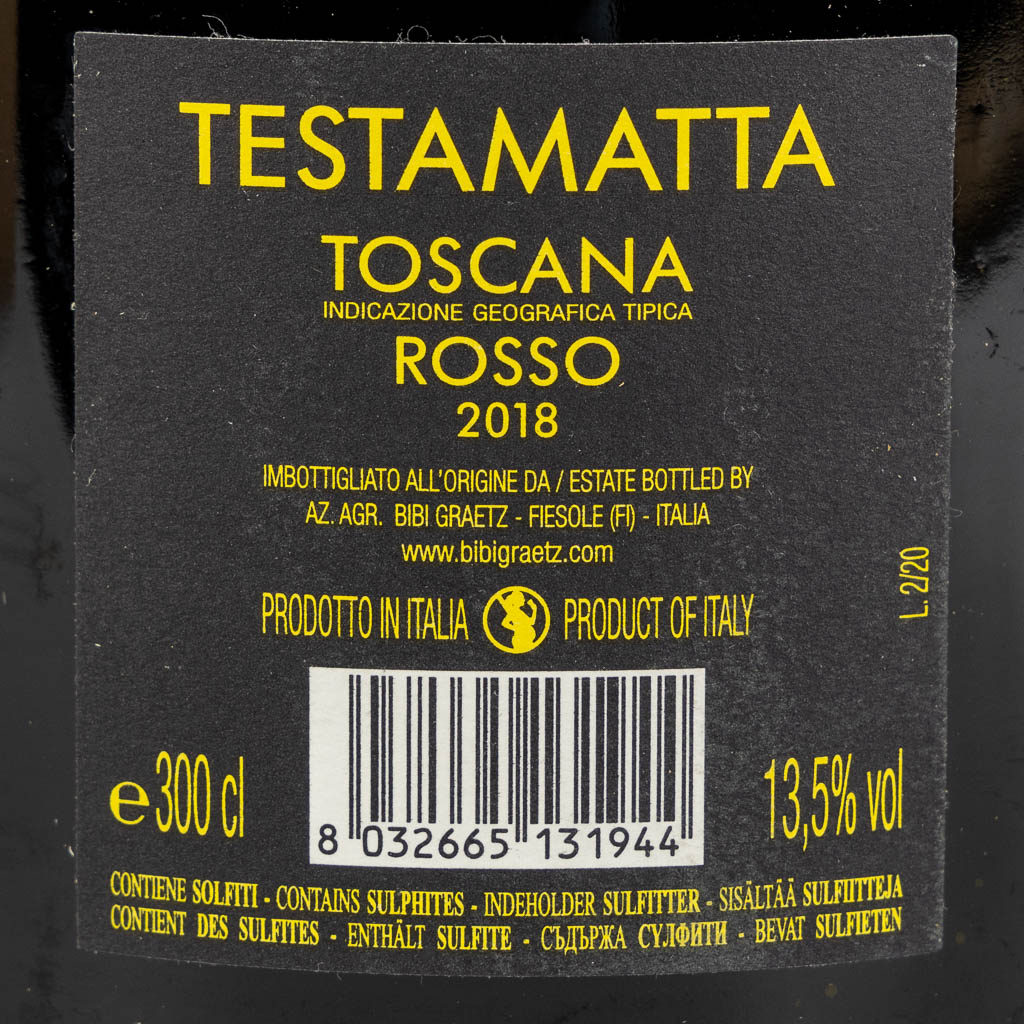 2018 Testamatta Bibi Graetz Toscana (jeroboam/double magnum)