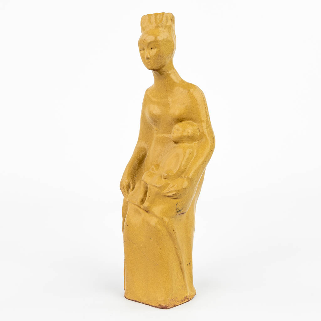 A statue of Madonna with a child made by Perignem. (H:25cm)