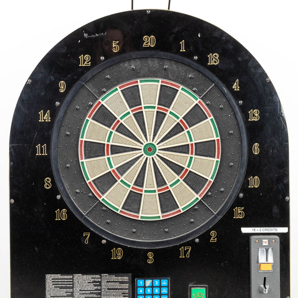 A modern darts board with an electronic system, 