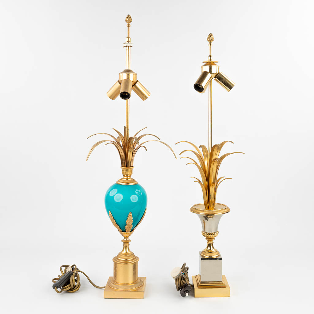 Een collectie van 5 tafellampen in Hollywood Regency stijl. (H:79cm)