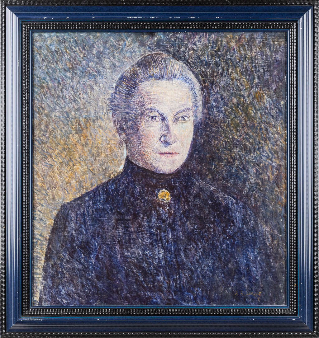 Alfons BLOMME (1889-1979) 'Portret van een dame' olie op doek. 