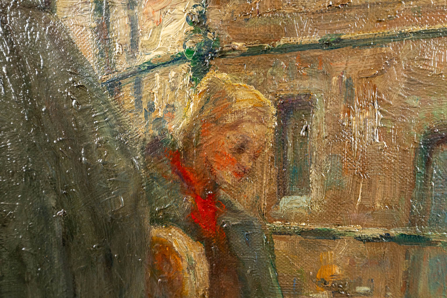 Ferdinand WILLAERT (1861-1938) 'Le long des quais à Gand' een schilderij, olie op doek (102 x 74 cm)