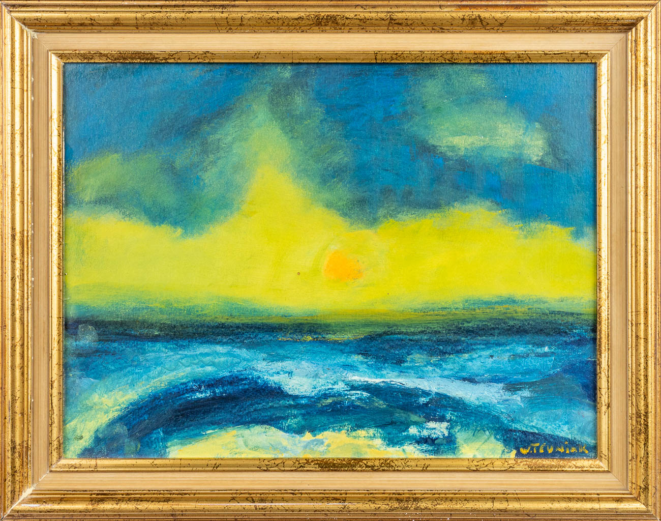 Walter TEUNINK (1941) '2 landscapes' oil on panel. (40 x 30 cm)
