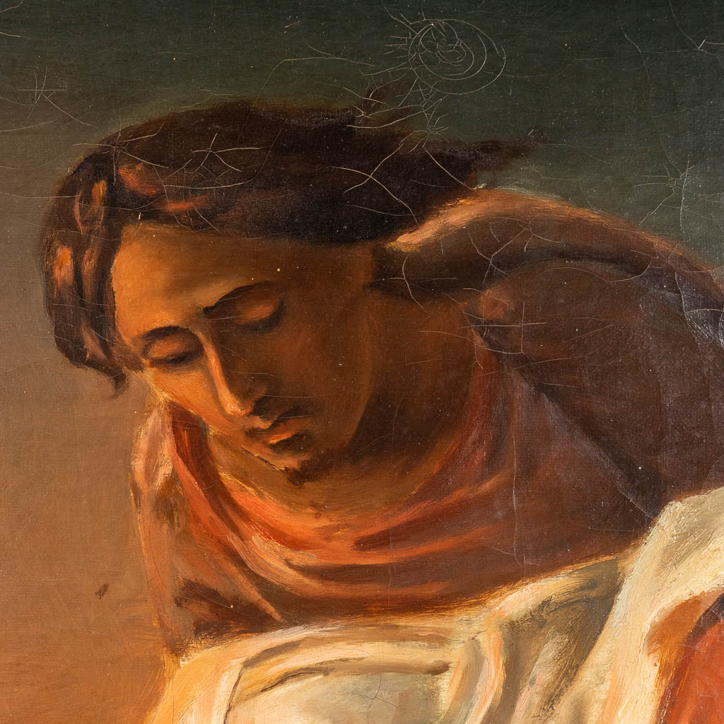 De Bewening van Christus, Italiaanse school, olie op doek. 19de eeuw. (W:97 x H:70 cm)