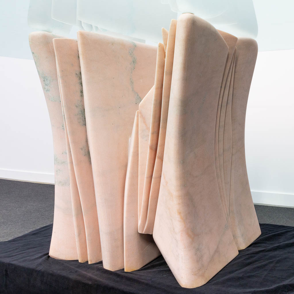 Pablo ATCHUGARRY (1954) A unique table, made of sculptured, Portugese marble
