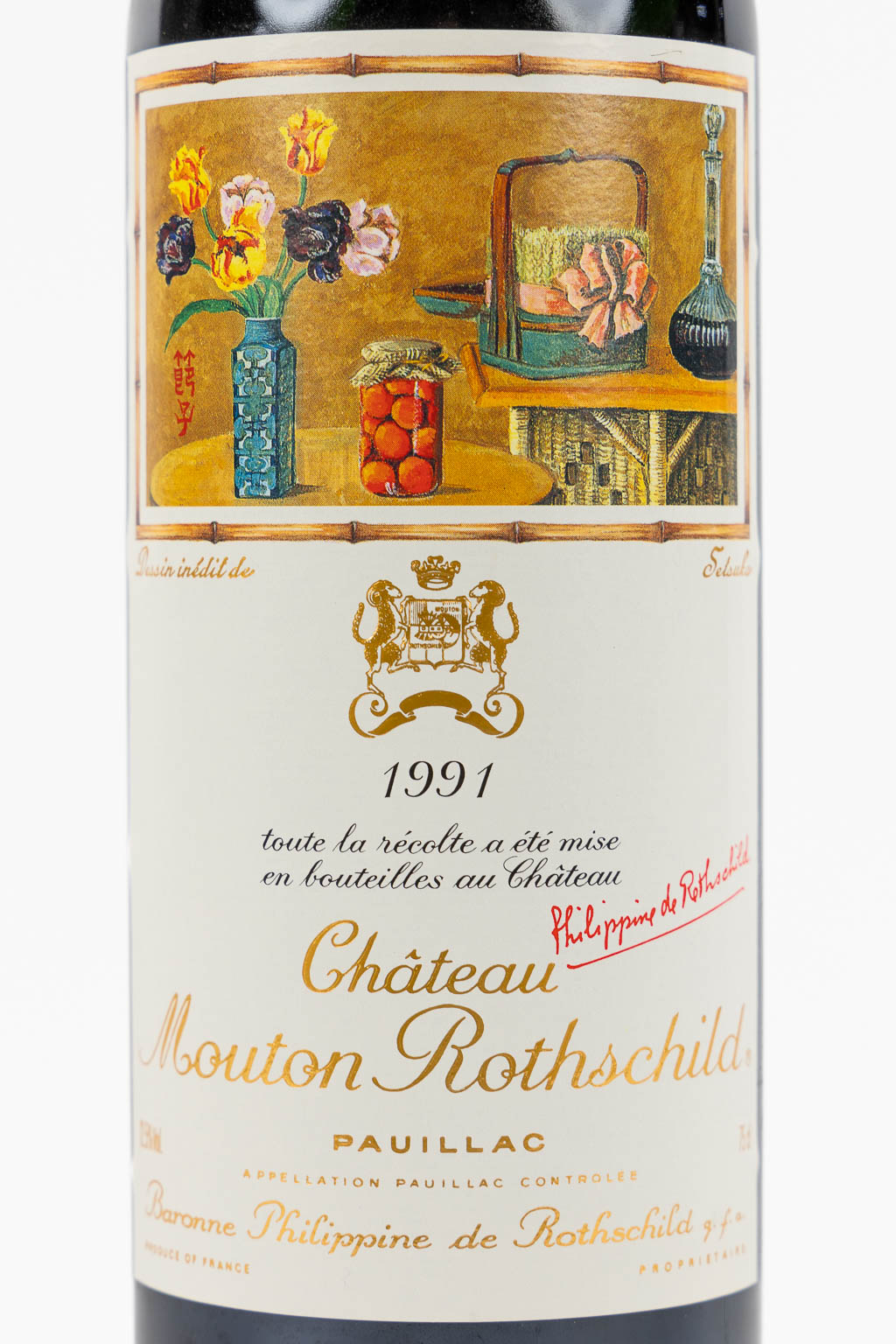 1991 Château Mouton Rothschild, Setsuko, 2 flessen. 