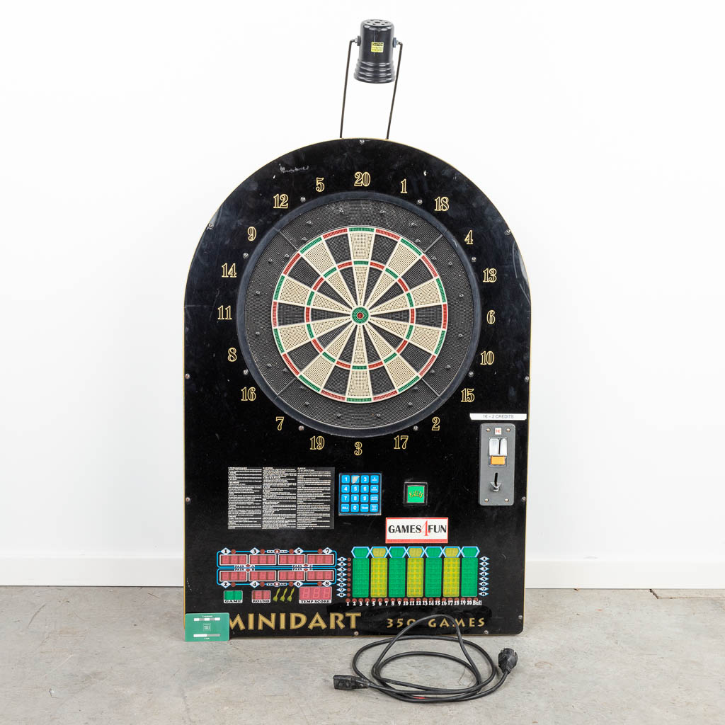 Een modern dartsboard met elektronisch systeem 