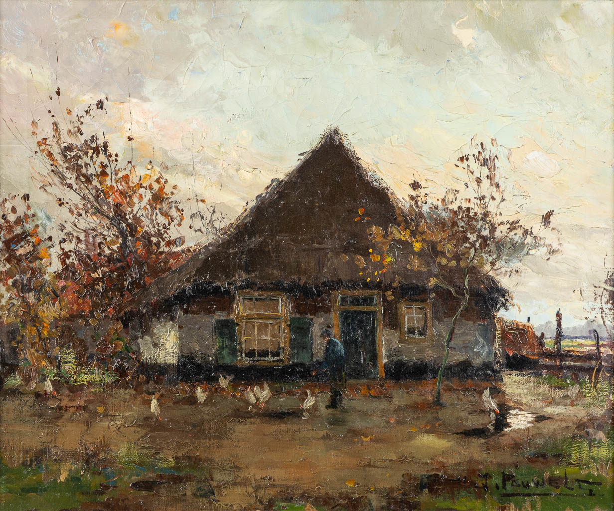 Henri PAUWELS (1903-1983) 'The Farm'. (W:60 x H:50 cm)