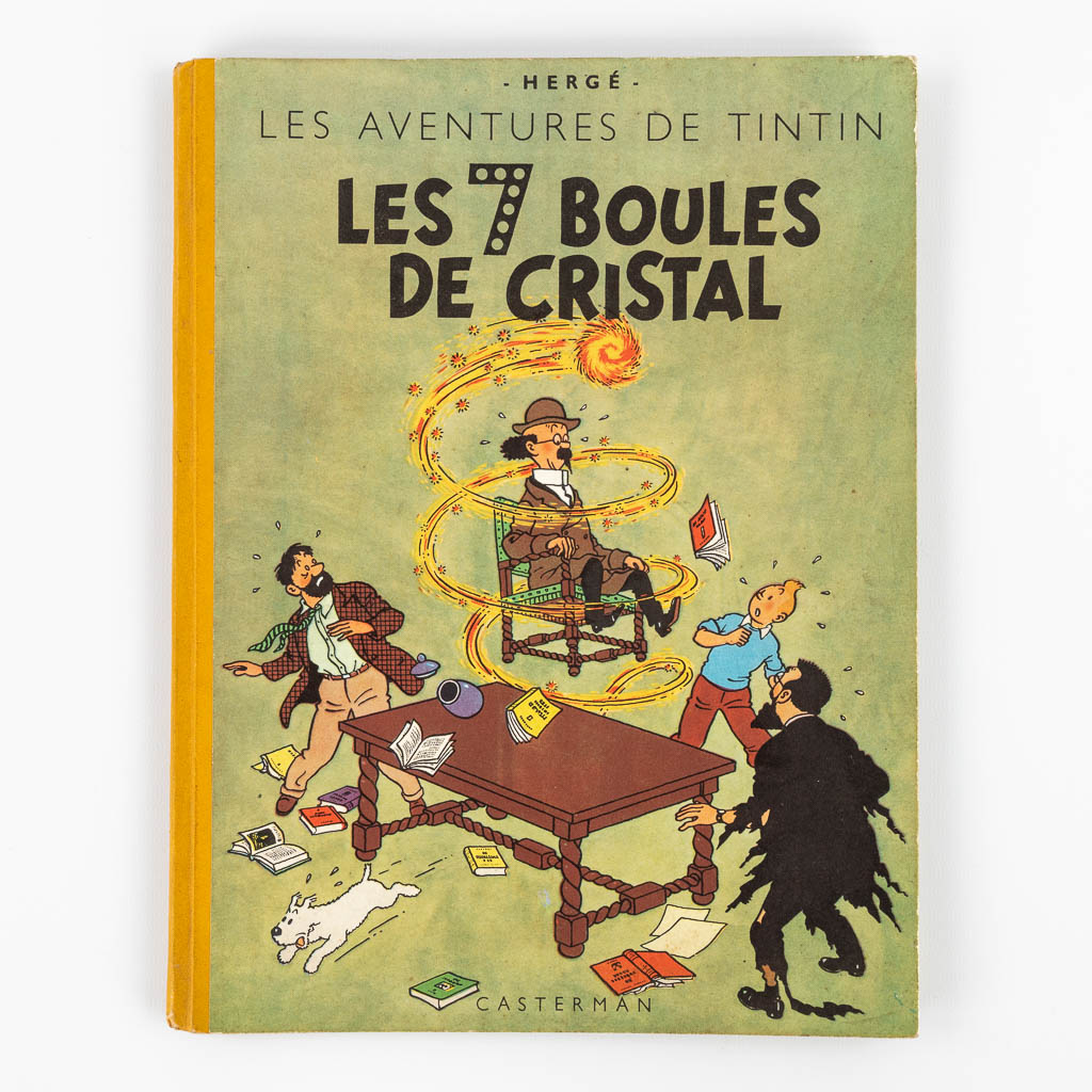 Hergé, Les Avontures De Tintin, Les 7 Boules De Cristal, a comic book. 1948. (W:23,5 x H:30,5 cm)