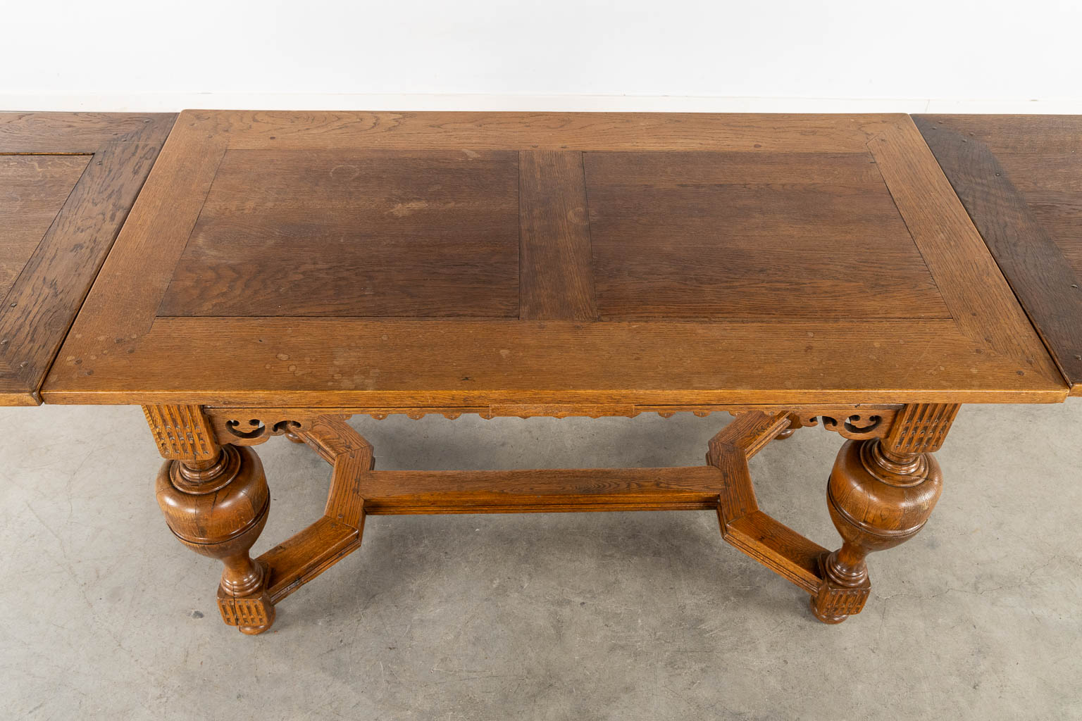 An antique table, oak, 19th C. (L:76 x W:140 x H:78 cm)