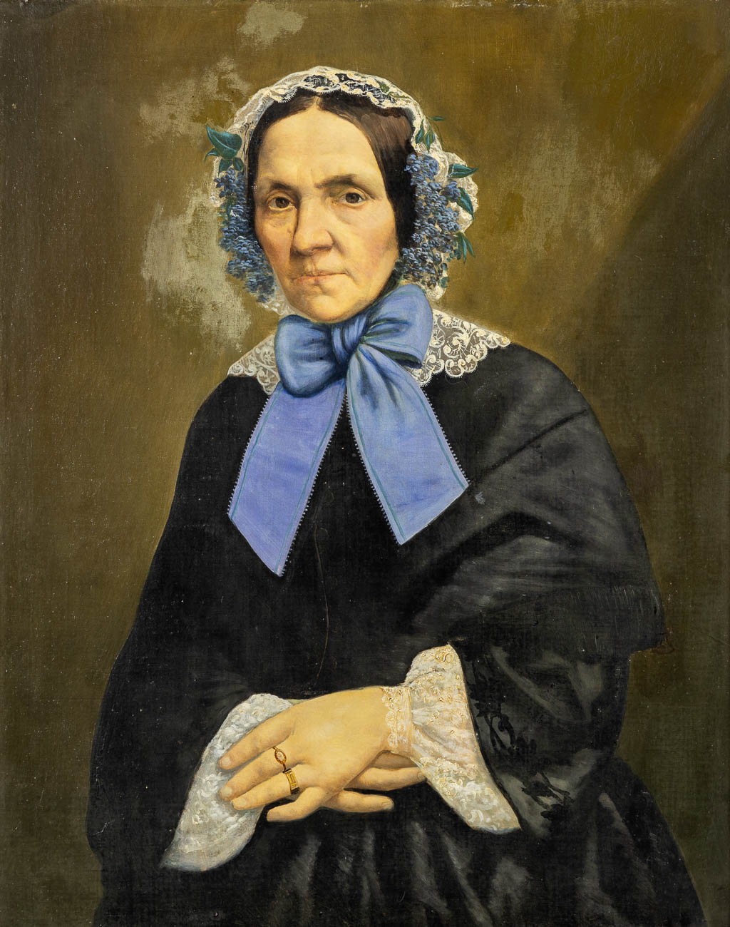 Lot 431 Portret van Sophie Genovieve, Olie op doek. Oostende, 1856. (W:65 x H:81 cm)