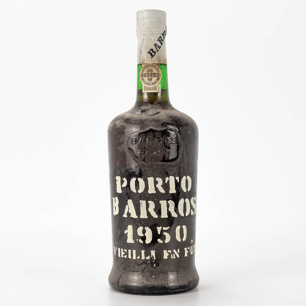 A sealed bottle of Porto Barros 1950, bottled in 1986. 