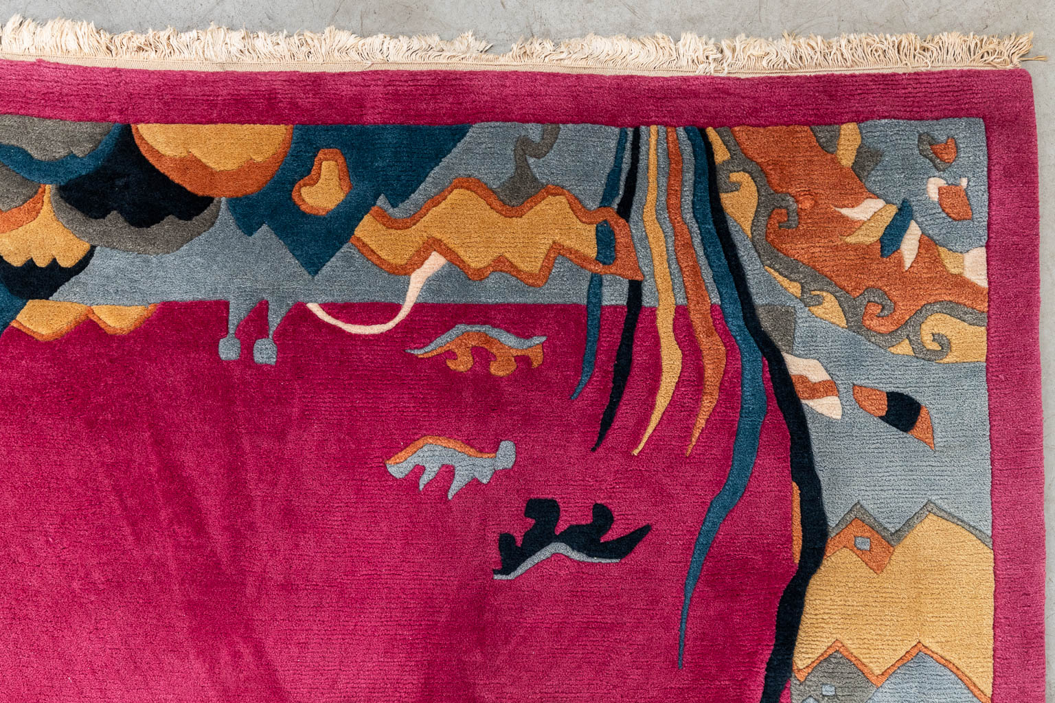 Nini Ferrucci, een tapijt. Circa 1980. (D:293 x W:200 cm)