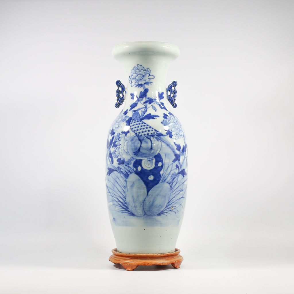  Chinese vase, blauw-wit