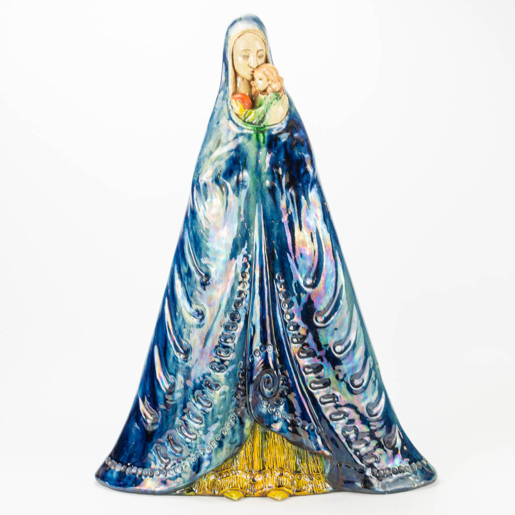 Alfons NOSEDA (1885-1945) a ceramic statue 'Madonna with child'