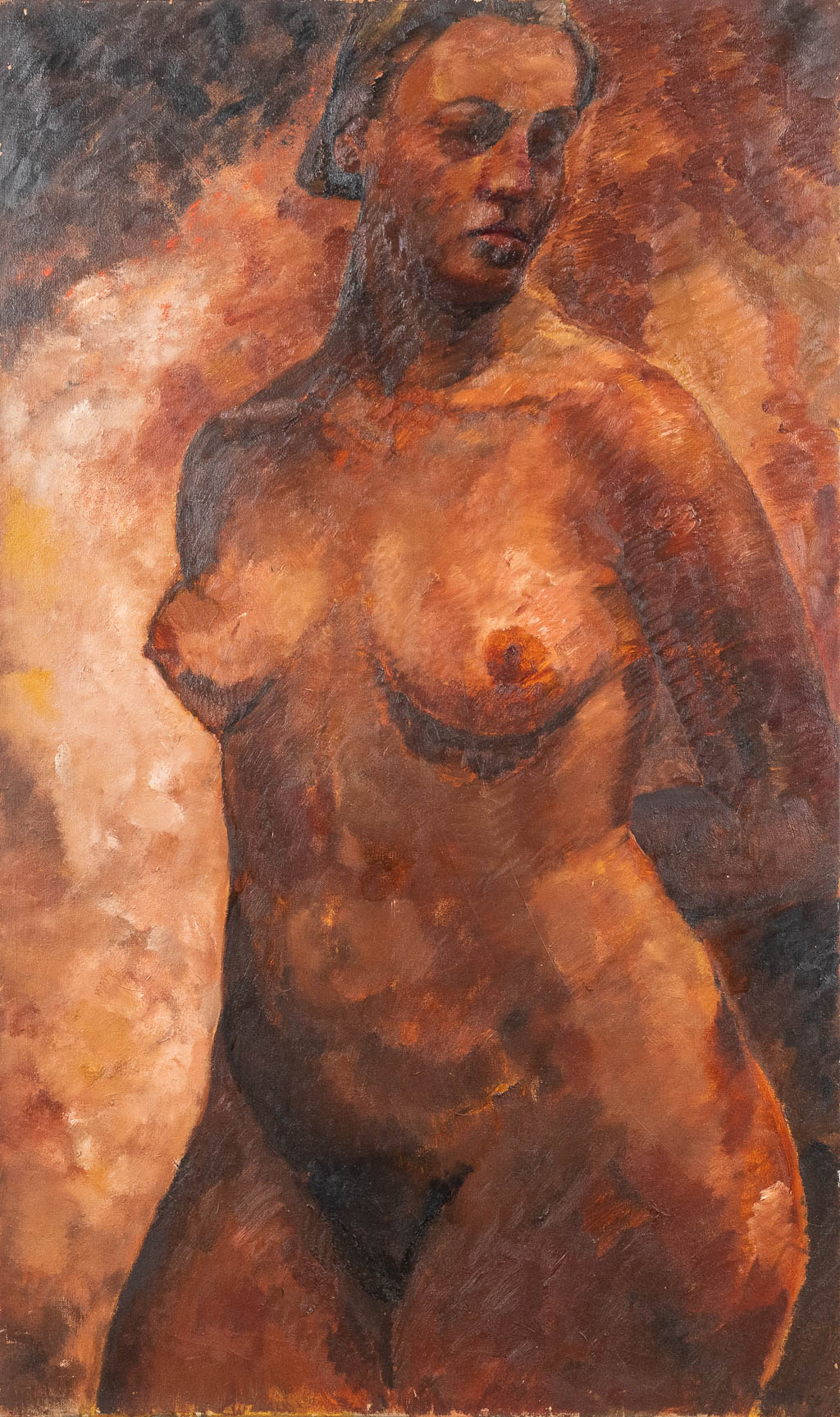 Jozef MEES (1898-1987) 'Naakte Dame' olie op doek. (W:67 x H:112 cm)