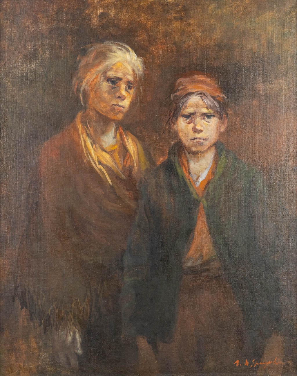 Marthe DE SPIEGELEIR (1897-1991) 'No Title' a painting, oil on canvas. 1972. (80 x 100 cm)