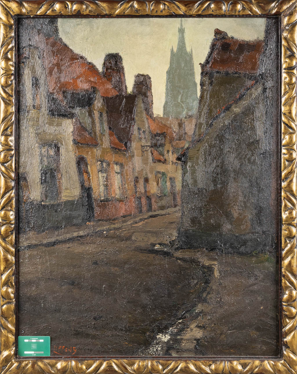 Piet LIPPENS (1890-1981) 'Zicht te Brugge' olie op doek. 