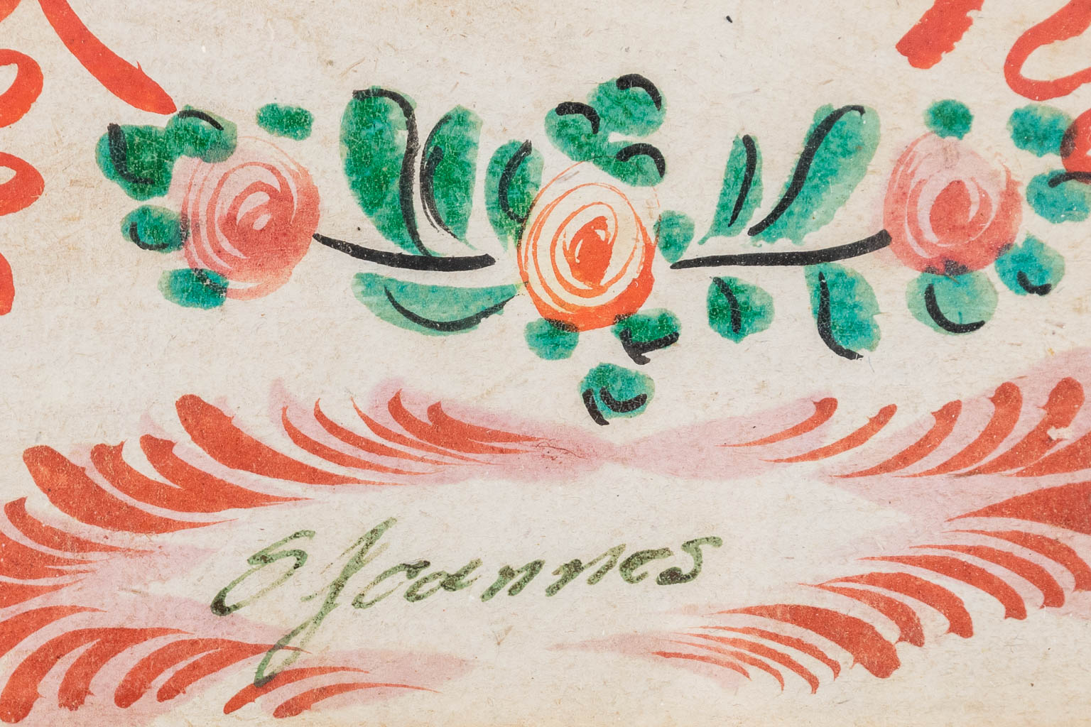 A set of 5 antique 'Santjes', paper, 17th/18th C. (W:18 x H:22 cm)