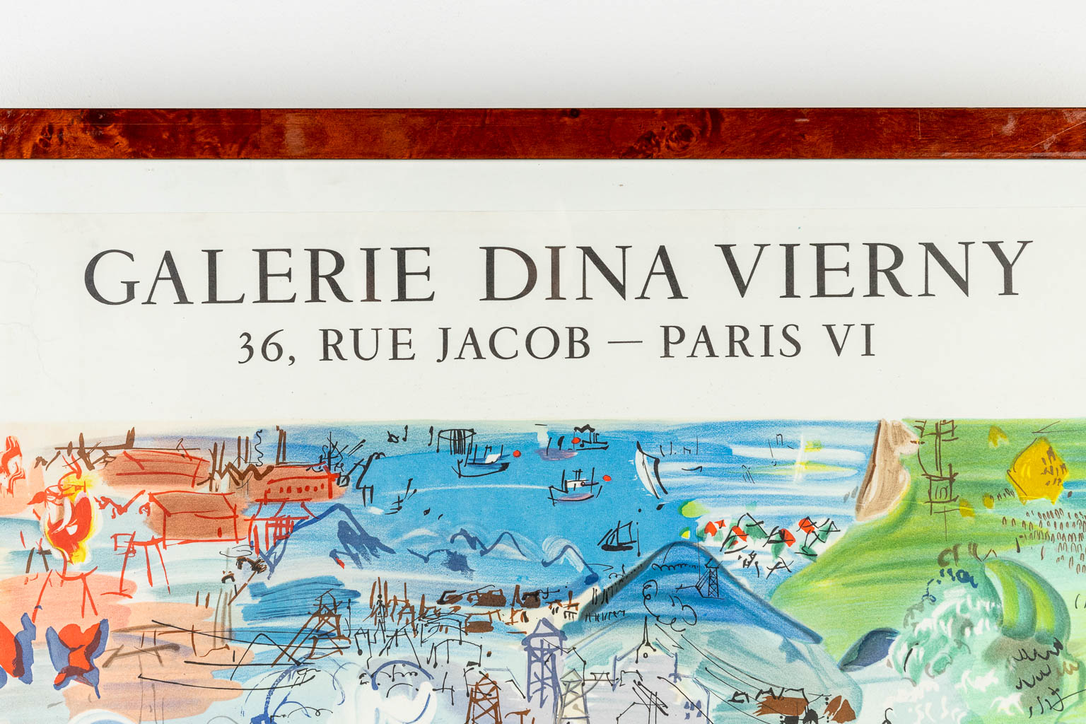 Raoul DUFY (1877-1953) 'Original poster' for exibithion in the Gallerie Dina Vierny, 36 Rue Jacob, Paris. Aquarelles -