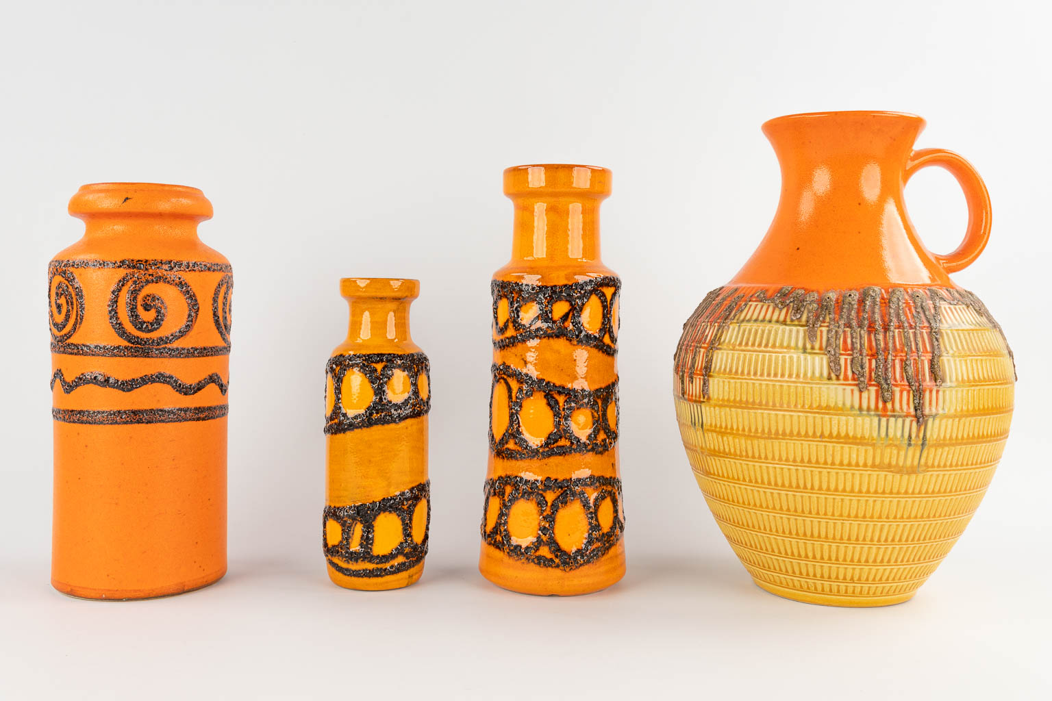 A collection of mid-century ceramics, West Germany. (H:35 x D:24 cm)