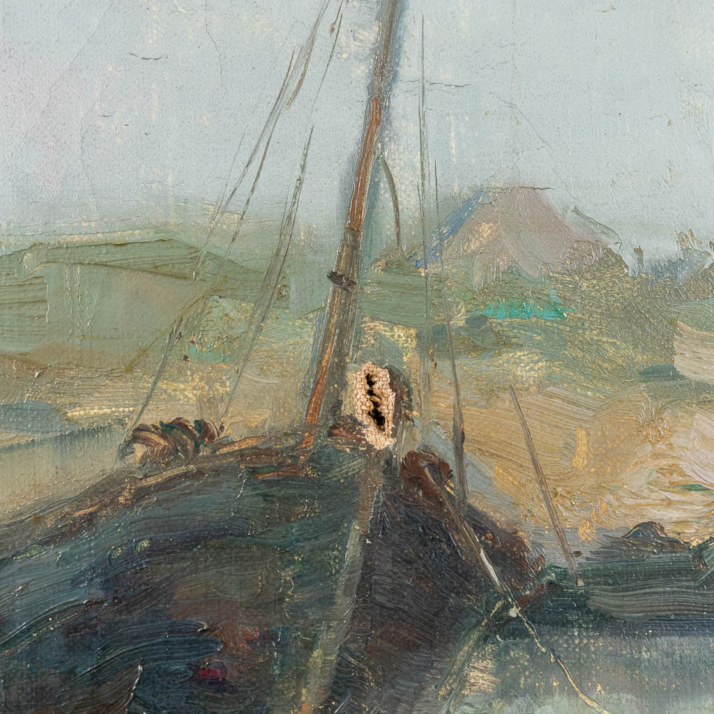 Lucien FRANK (1857-1920) 'Marine' olie op doek