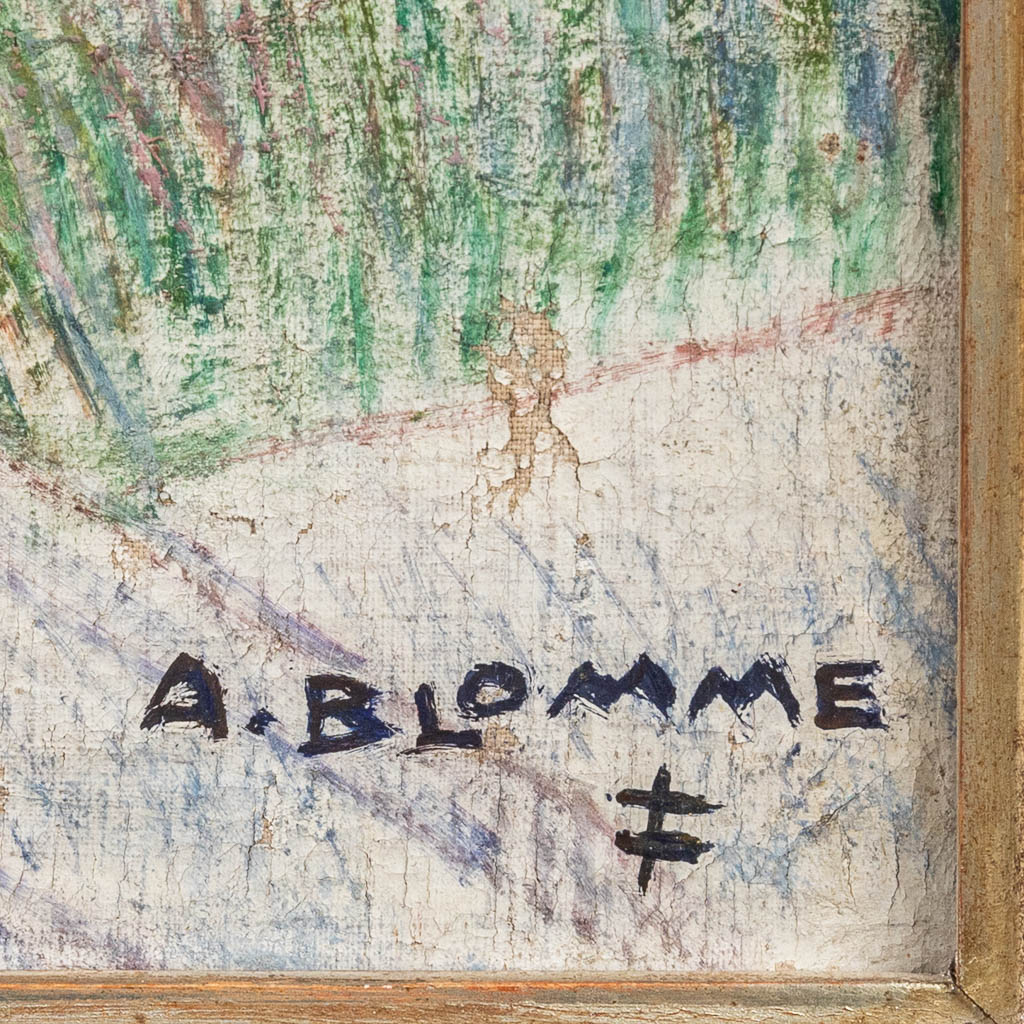 Alfons BLOMME (1889-1979) 'Watermolen van Heule' olie op doek. 