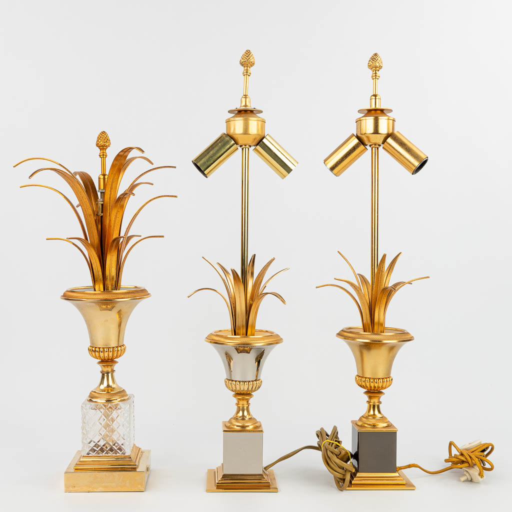 A collection of 5 table lamps in Hollywood Regency style. (H:79cm)