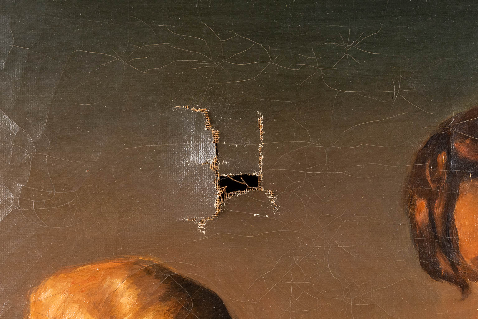 De Bewening van Christus, Italiaanse school, olie op doek. 19de eeuw. (W:97 x H:70 cm)