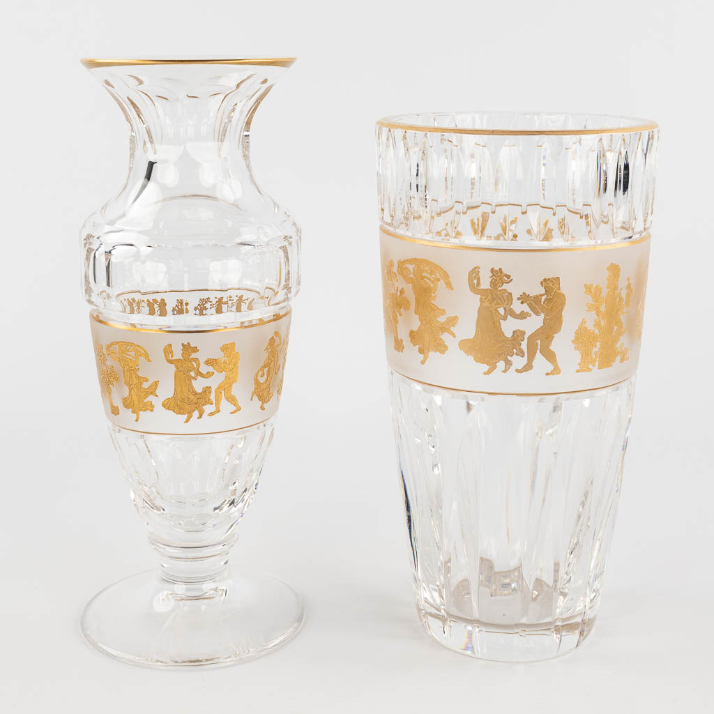 Val Saint Lambert, a collection of 32 crystal vases, 