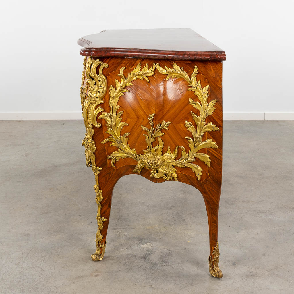 Pierre Roussel (1723-1782) A two-drawer commode, mounted with ormolu bronze. 18th C. (L:63 x W:150 x H:88 cm)