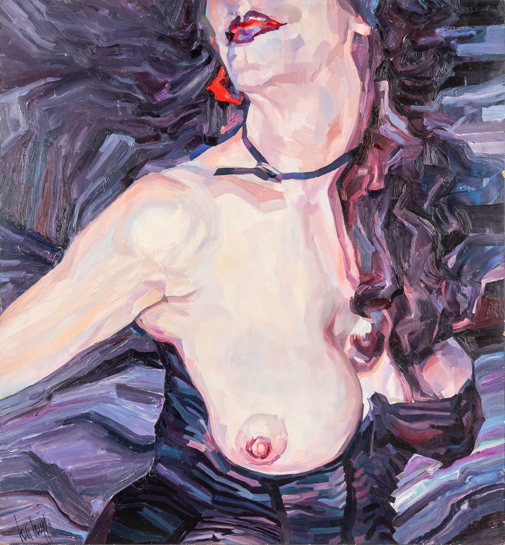 Gilbert BAIBAY (1922-2021) "Female Nude" oil on board. (W:101 x H:93 cm)
