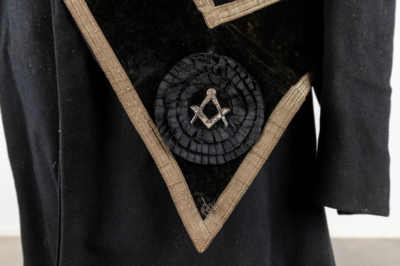 A set of Ceremonial clothing, Freemasonry or Framaconnerie. 
