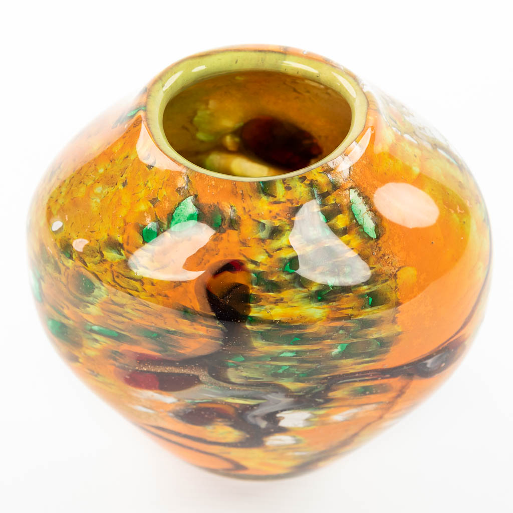 Georges CASTELLINO (XX) a vase made of glass. (H:18cm)