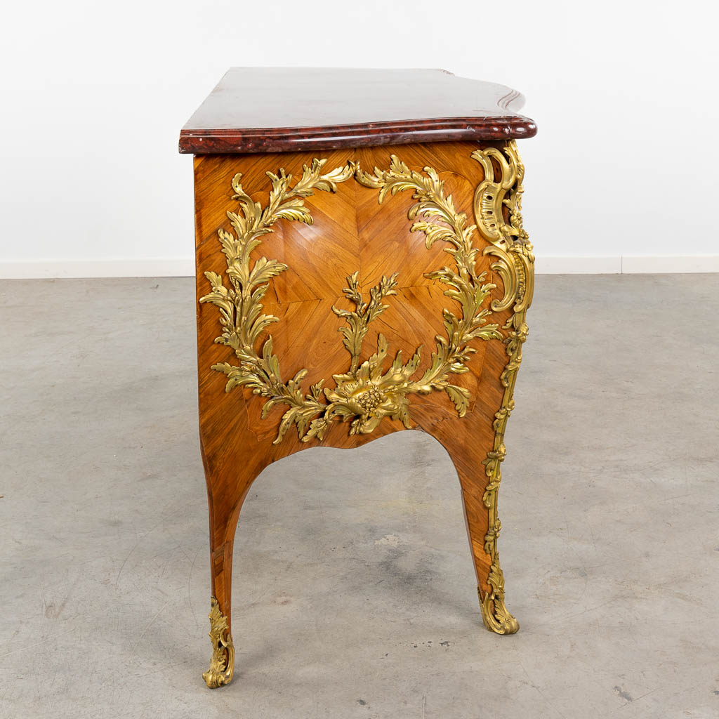 Pierre Roussel (1723-1782) A two-drawer commode, mounted with ormolu bronze. 18th C. (L:63 x W:150 x H:88 cm)