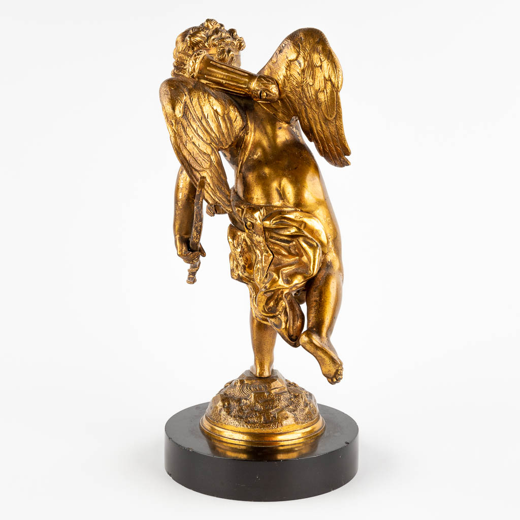 Charles Gabriel Sauvage LEMIRE (1741-1827)(naar) 'Amor' verguld brons. (D:17 x W:15 x H:33 cm)