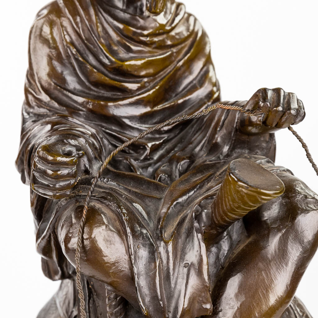 Agathon LÉONARD (1841-1923)(after) 'Arab on a camel' patinated bronze. (D:41 x W:67 x H:86 cm)