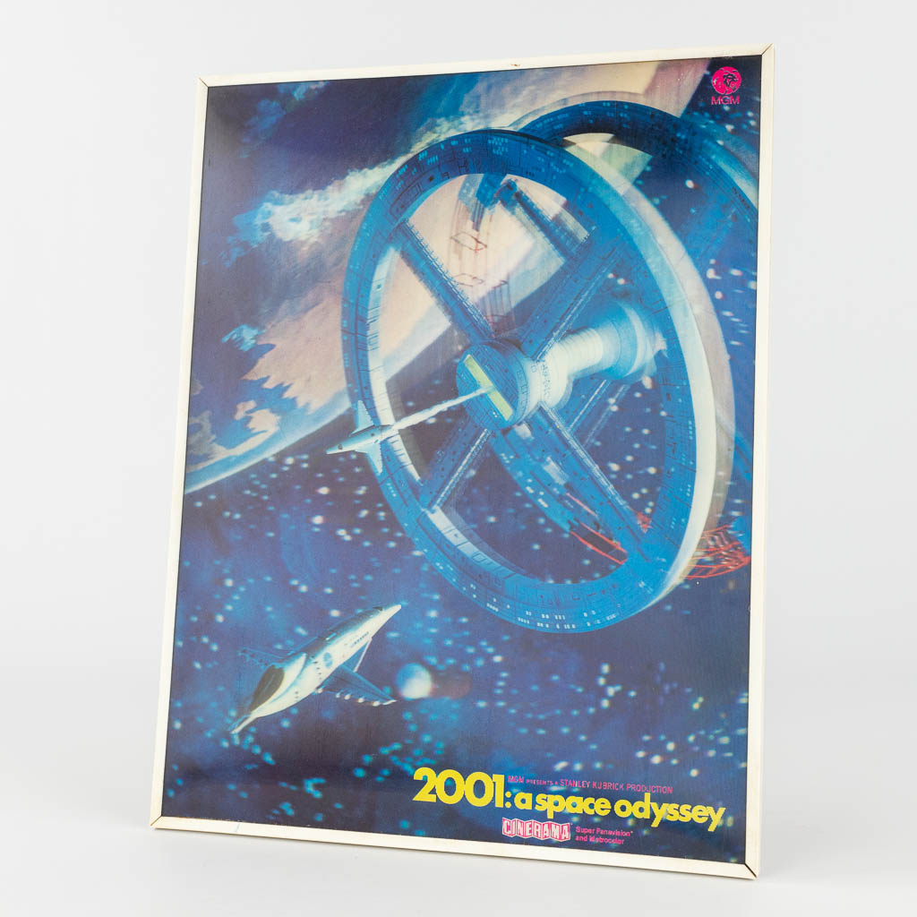 2001: A Space Odyssey, poster, US, Cinerama 3D, hologram. 1968. (W: 26,7 x H: 34,7 cm)