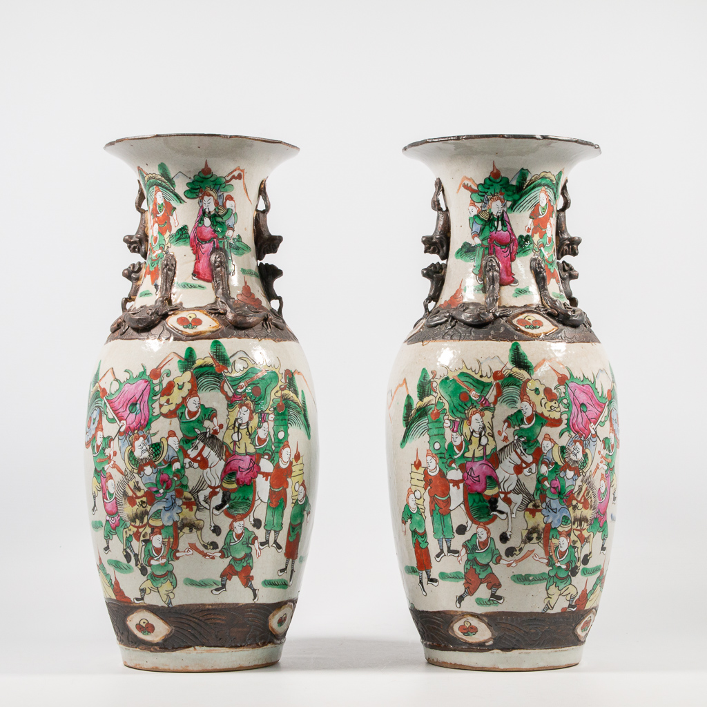  Pair of Chinese Nanking vases