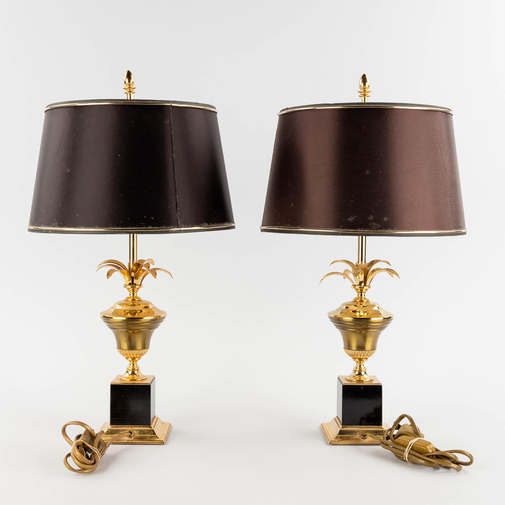 Een paar tafellampen, Hollywood Regency stijl. 20ste eeuw. (H:54 x D:30 cm)