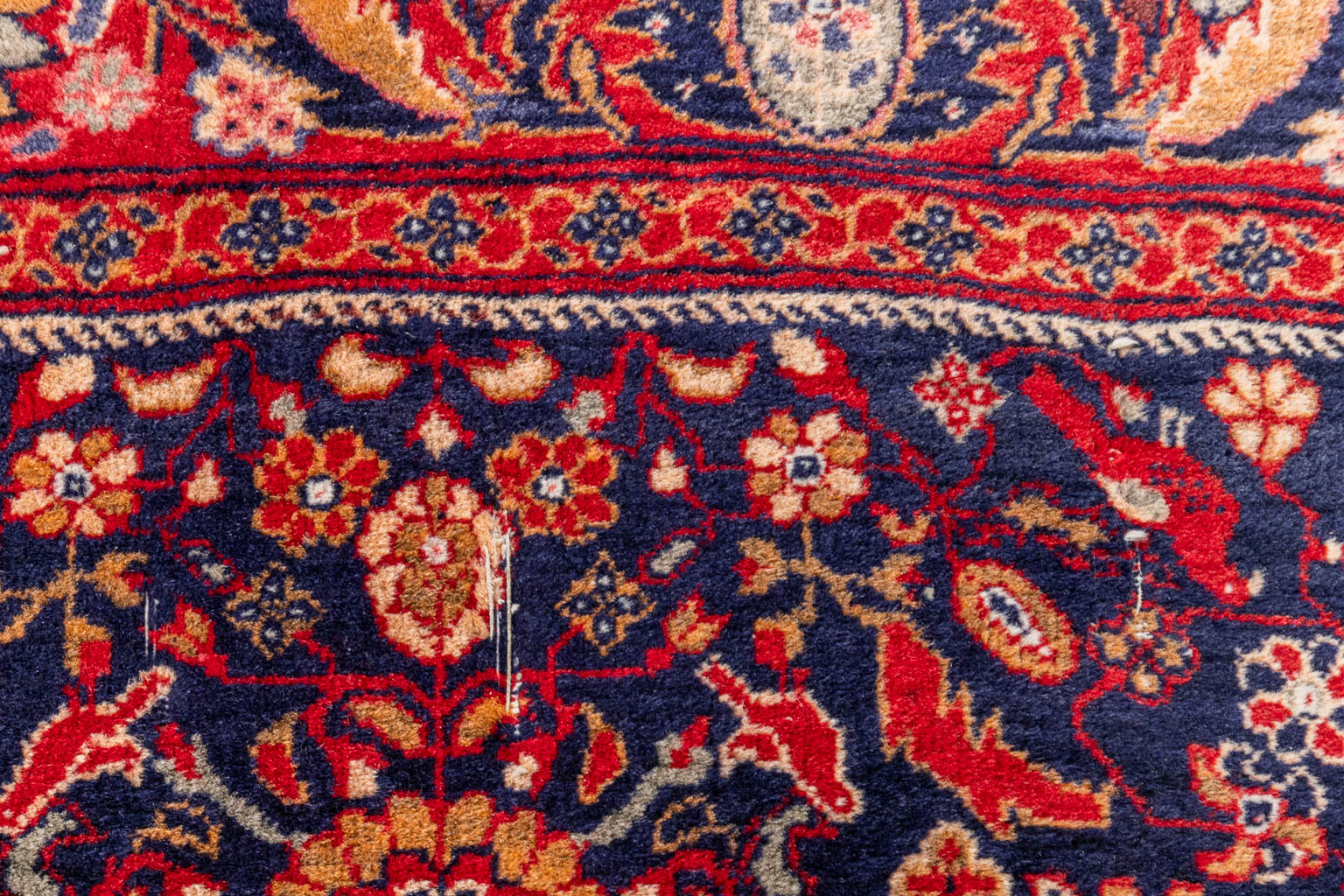 Een Oosters handgeknoopt tapijt, Kashan. (D:186 x W:100 cm)