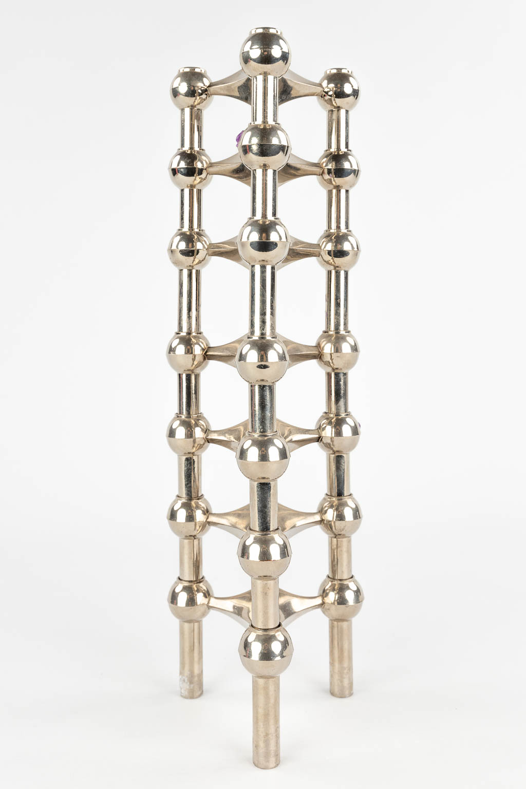 BMF/Nagel, a set of 9 mid-century candlesticks. (H:6 x D:9 cm)