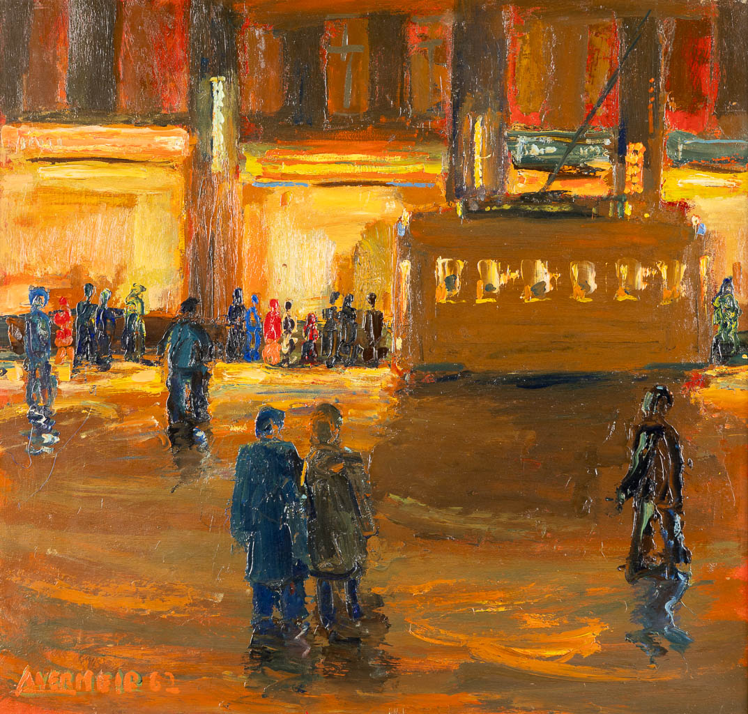 Alphons VERMEIR (1905-1994) 'Evening street view' 1962. (W:79 x H:74 cm)
