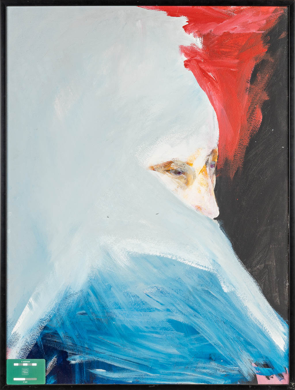 Jef VAN BUGGENHOUT (1937) 'Tussen Oost en West' een schilderij, olie op paneel. (62 x 82 cm)