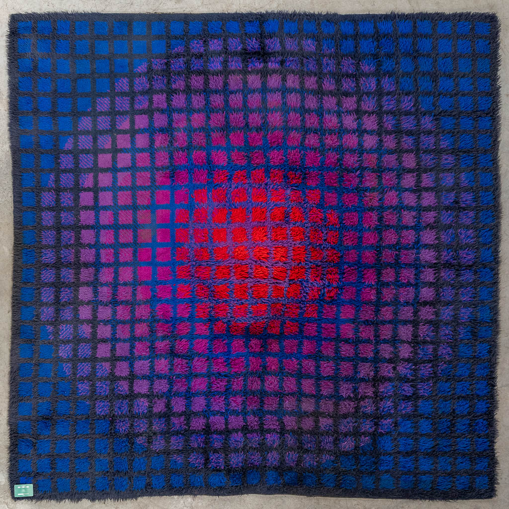 Verner PANTON (1926-1998)(attr.) 'Finlandia tapijt' Circa 1970. (D:225 x W:225 cm)