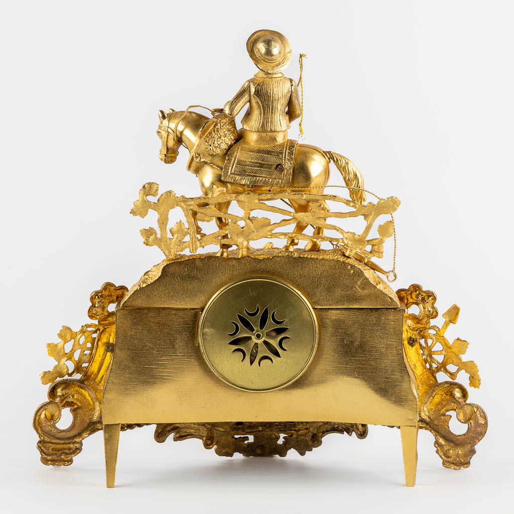 A mantle clock with a 