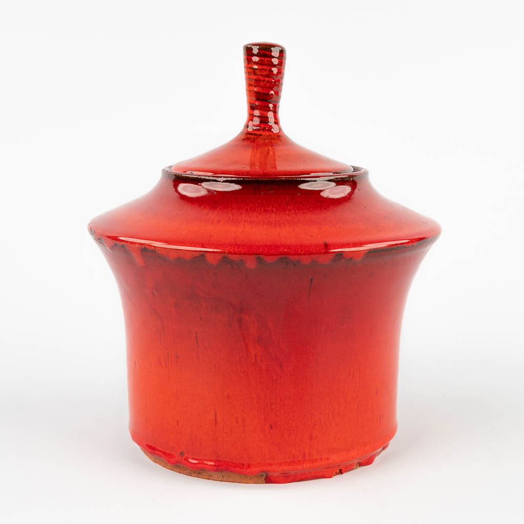 Rogier VANDEWEGHE (1923-2020) 'Potje met deksel' geglazuurde keramiek voor Amphora. (H:23 x D:20,5 cm)