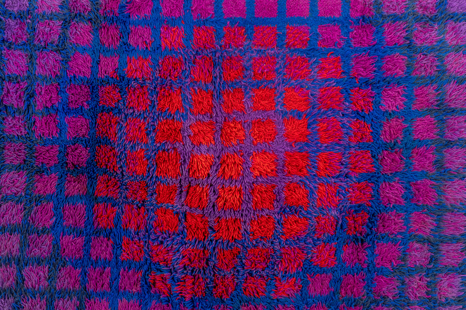 Verner PANTON (1926-1998)(attr.) 'Finlandia carpet' Circa 1970. (D:225 x W:225 cm)