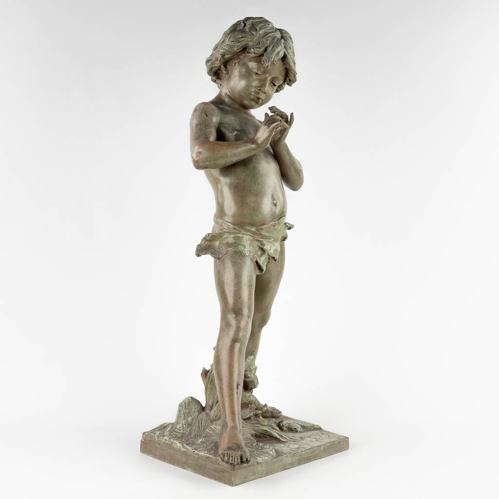 Jean-Louis GRÉGOIRE (1840-1890)(After) 'Jongen met fluit' (D:27 x W:30 x H:80 cm)